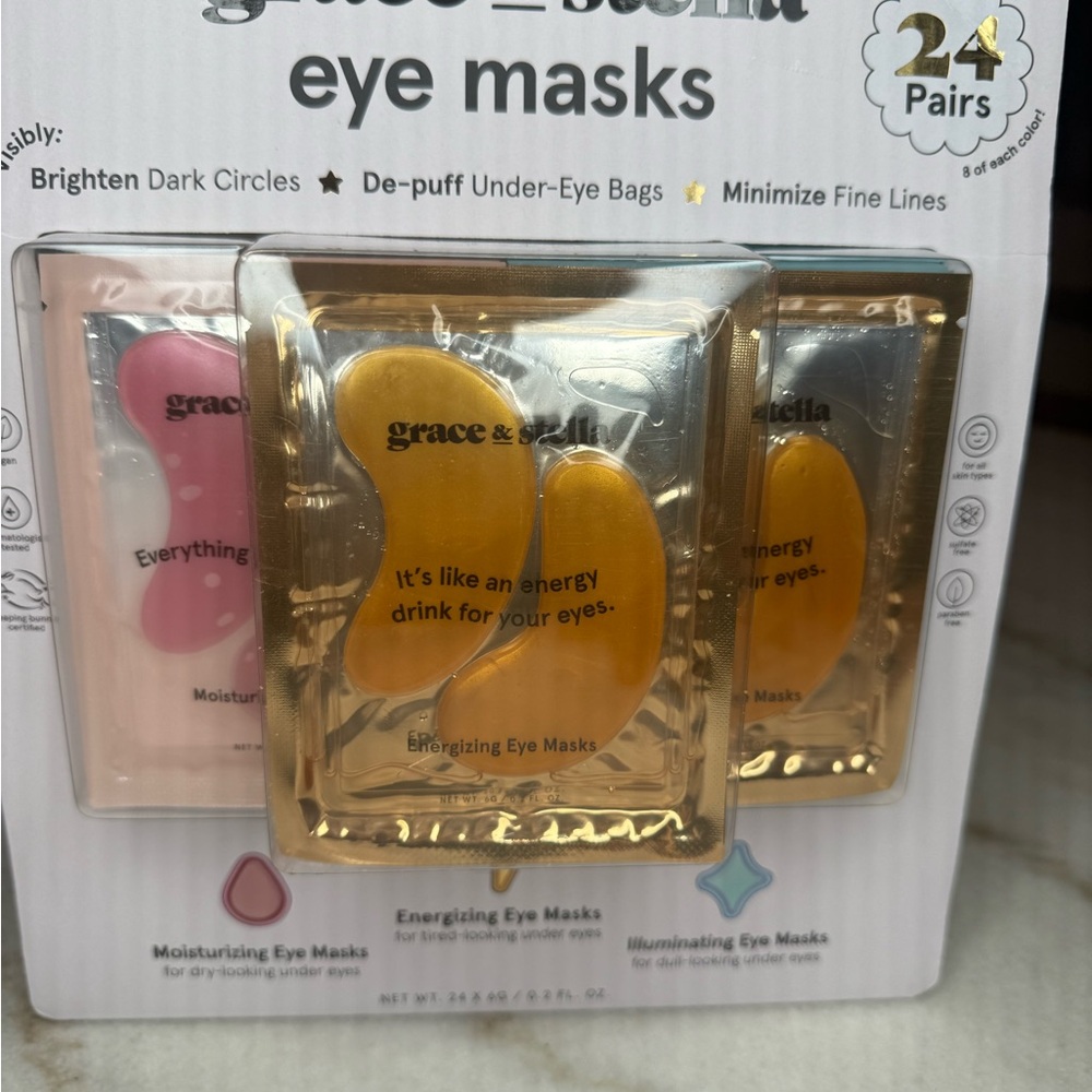 Grace & Stella Revitalizing Eye Mask Trio - Pink, Gold, Blue